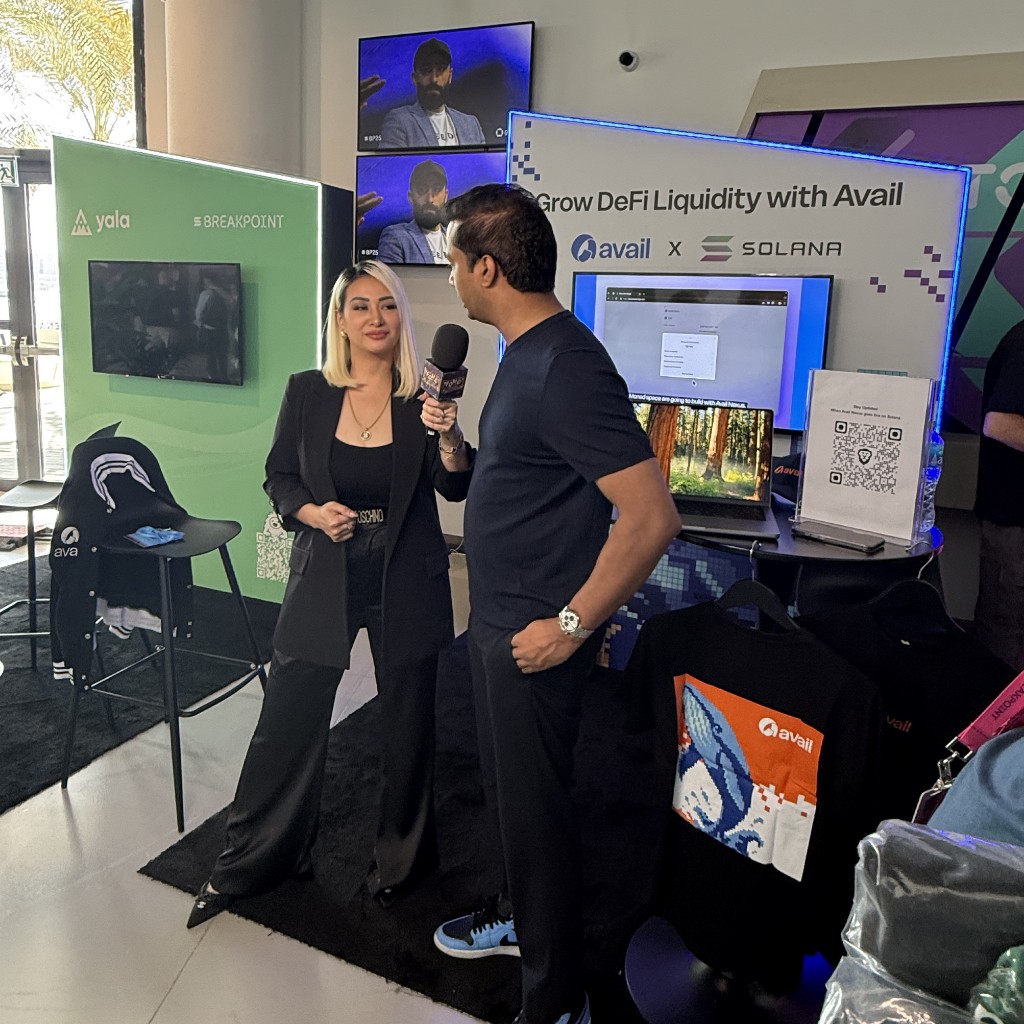 Interview at the Avail x Solana booth during Breakpoint